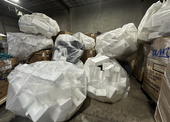 Abfälle für Schaum Recycling