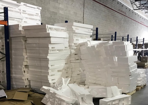 Schaumstoff-Verpackungsabfälle
